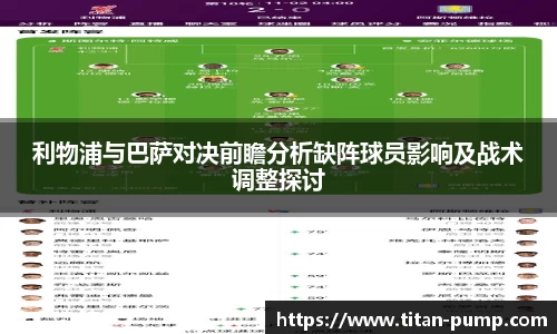 利物浦与巴萨对决前瞻分析缺阵球员影响及战术调整探讨